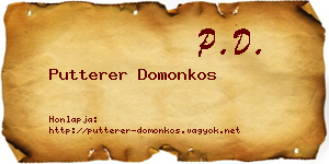 Putterer Domonkos névjegykártya
